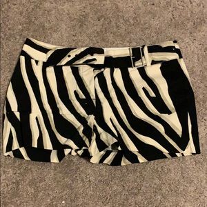 Express Editor Shorts Zebra Print